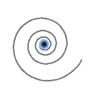 Animation illustrating the intrinsic angular momentum of a fermion, represented by a spiral converging toward a core. This moment results from the rotation of spations within the vortex as well as from the rotation of the vortex itself, which may lead or lag the flow depending on conditions.