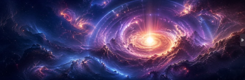 Cloud contracting at the center of a halo until it forms a luminous core.