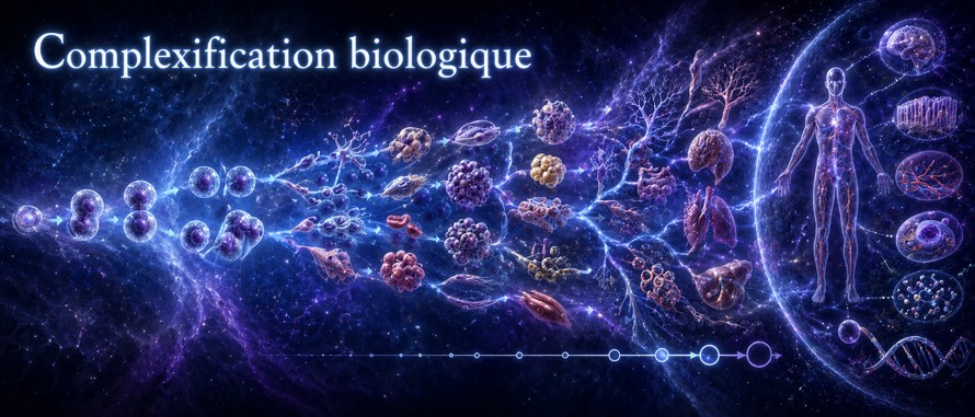 Complexification biologique par différenciation, coopération, intégration et contraintes d’échelle.